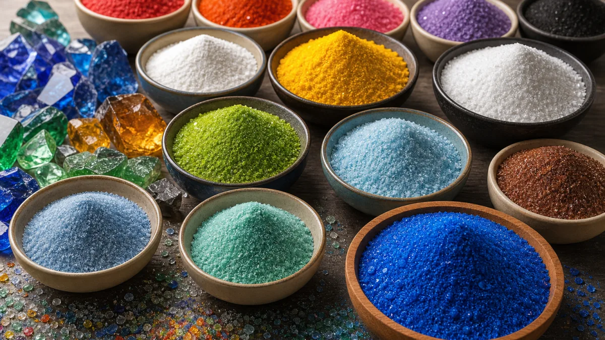 قیمت پودر شیشه رنگی
