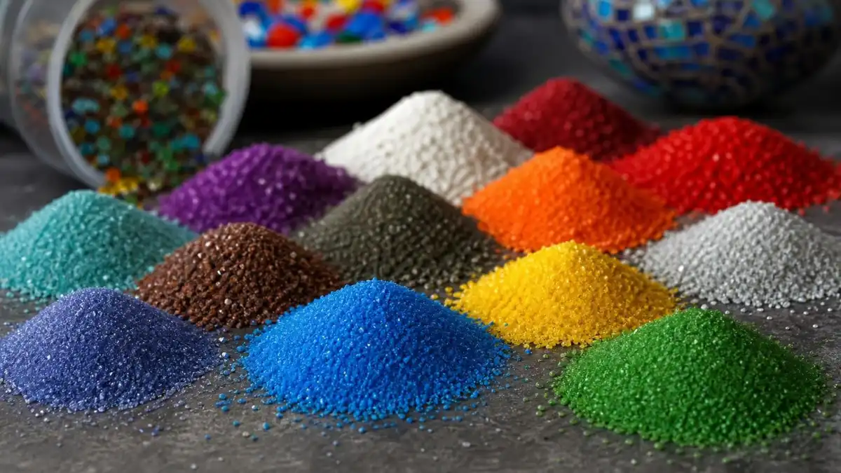 خرید پودر شیشه رنگی